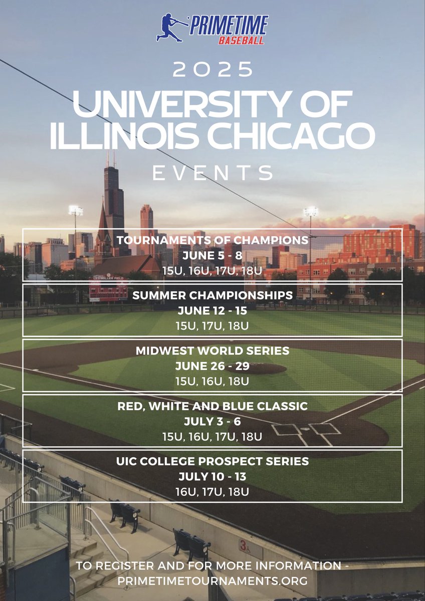 𝐔𝐧𝐢𝐯𝐞𝐫𝐬𝐢𝐭𝐲 𝐨𝐟 𝐈𝐥𝐥𝐢𝐧𝐨𝐢𝐬 𝐂𝐡𝐢𝐜𝐚𝐠𝐨 - 𝟐𝟎𝟐𝟓 𝐄𝐯𝐞𝐧𝐭𝐬

To register and for more information⬇️

🔗: primetimetournaments.org/2024-2025-high…