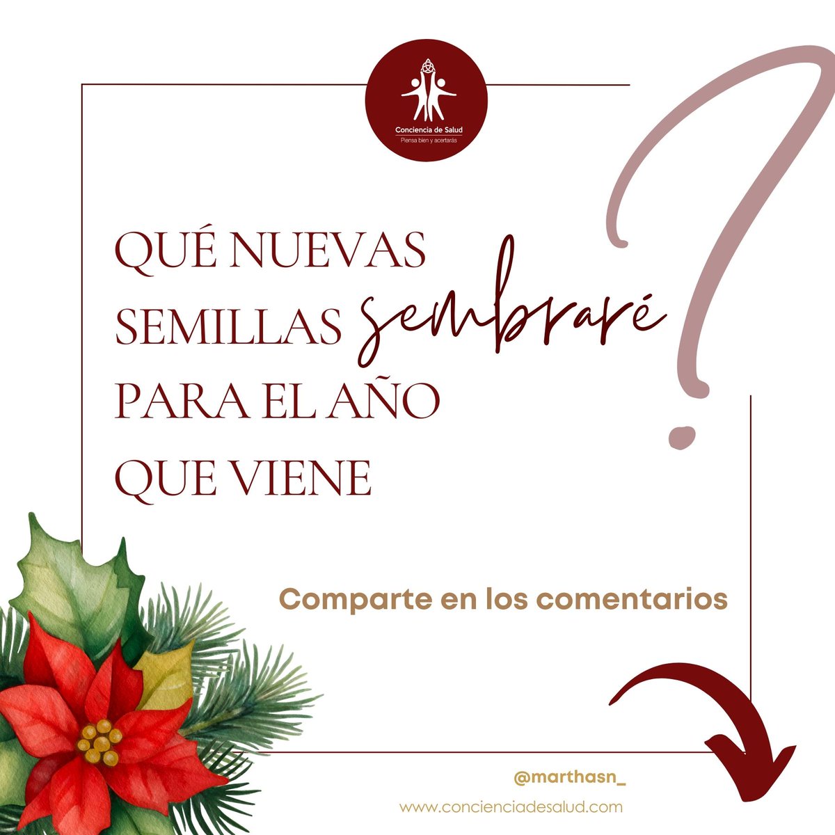 Ya estamos en diciembre, la recta final para terminar el año, por ello te invito a la reflexión para que puedas cerrar este ciclo agradeciendo lo que has logrado y con entusiasmo por lo que está por llegar. La pregunta de hoy es ¿qué semillas quieres sembrar para el próximo año?