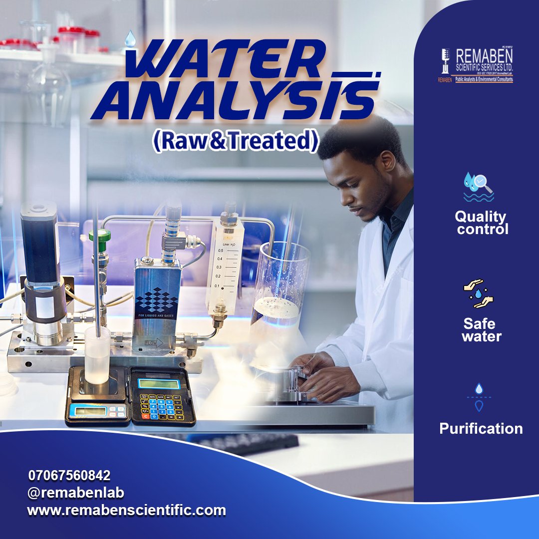 remabenlab's tweet image. Explore @Remaben, "Comprehensive #wateranalysis for #raw and #treated sources that ensures #safety and #quality at every drop!
Trust our #precision #testing to meet #regulatory #standards and #safeguard your water systems."