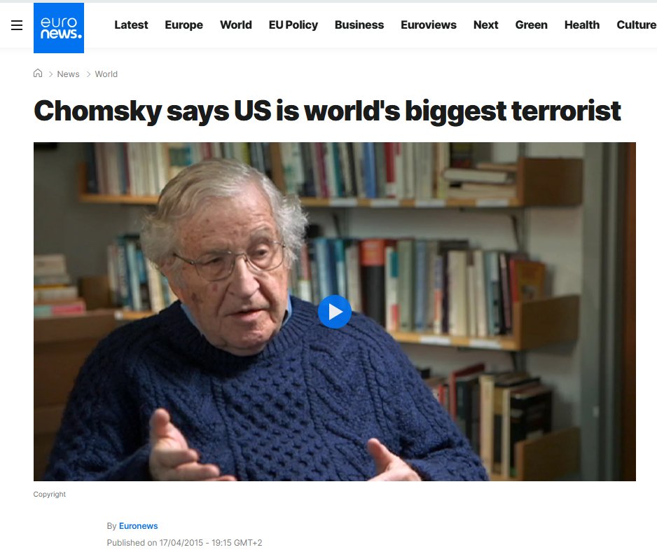 JuanCar88070333's tweet photo. @nancy_contra ¡Jamas la veremos! Los Verdaderos Criminales, Terroristas, Narcos, Ladrones, Saqueadores, Racistas y Genocidas en el mundo son los Gobernantes de EUA. Chomsky lo señaló: “Estados Unidos es el Principal Estado Terrorista del mundo” #EUATerrorista #EUANarcoGobierno #EUAGenocida https://t.co/LaY3mZG7tE