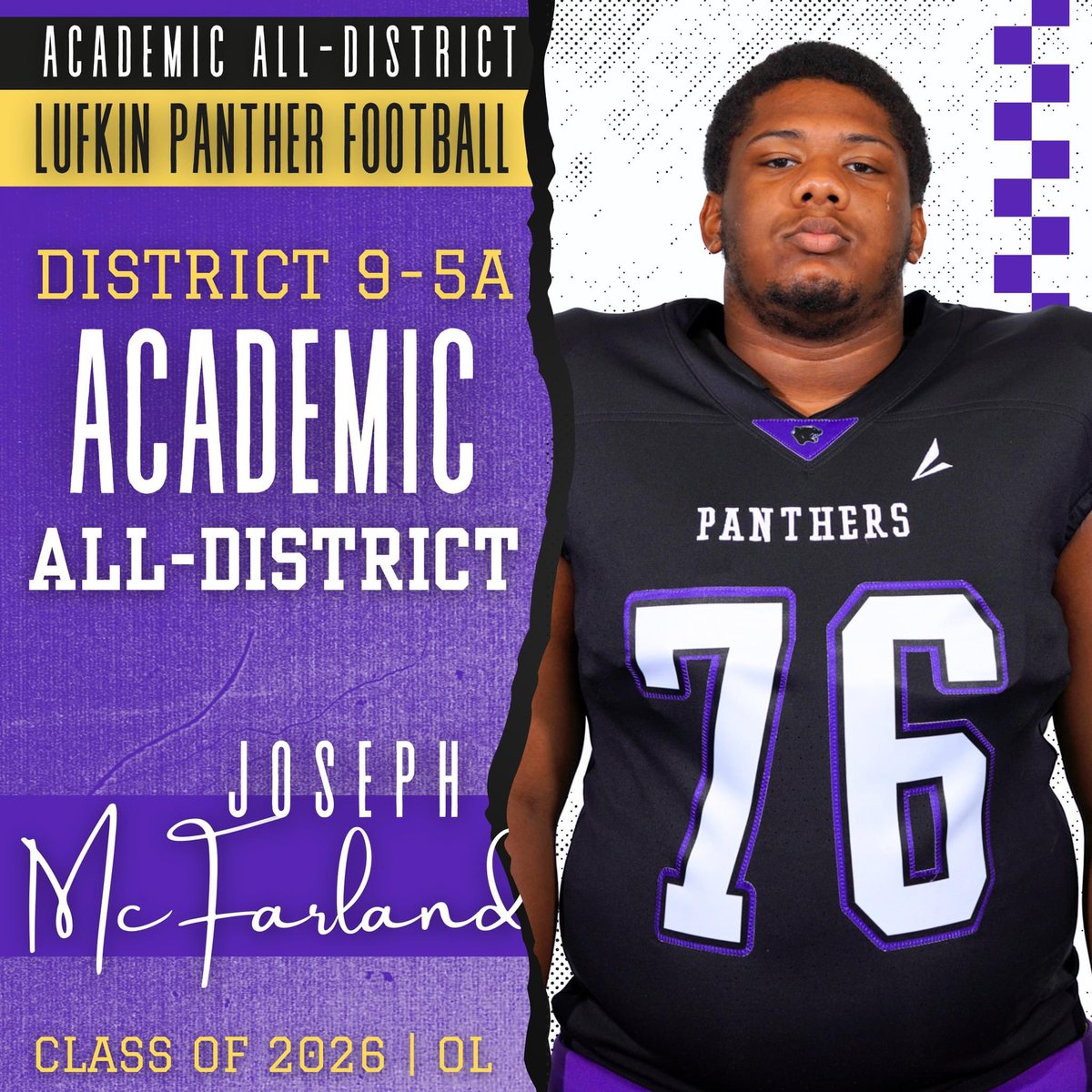 #ATGT blessed to receive academic all-district🙏🏾 Student-Athlete <a href="/coachgquick16/">Coach G</a> <a href="/CoachLambino/">Coach Lamb 🏁</a> <a href="/LufkinRecruit/">Lufkin Recruiting</a>