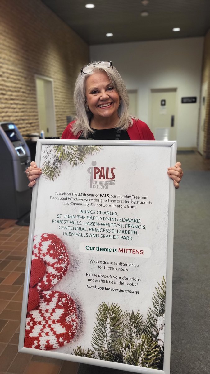 SJBKE_School's tweet photo. Thanks to Caleb and Neveah (Gr.8) for representing SJBKE @PALSpartners tree and window decorating event held at the JDI Building today- they did a great job along with their fellow colleagues- starting to look a lot like Christmas! Thank you, PALS!   #awesome #bettertogether https://t.co/4NWo6T4om7