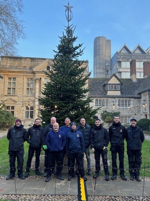 With festive celebrations getting underway, many thanks to our Estates team for decorating #TeddyHall so beautifully, especially in the cold weather!