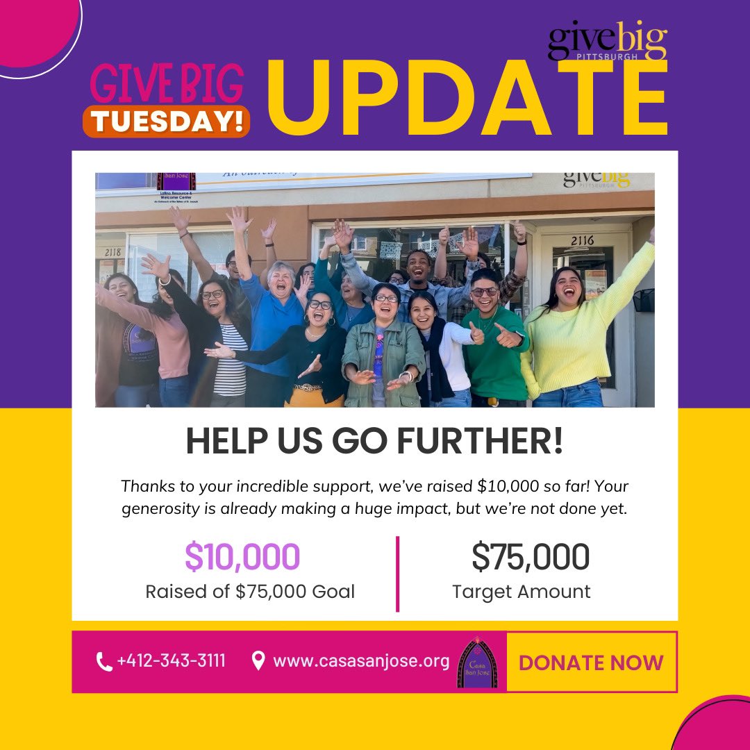🎉 We’ve Hit $10,000! 🎉

Thanks to your incredible generosity, we’ve reached $10,000 for Give Big Tuesday! 💜

But we’re not stopping here—our goal is $75,000, and we need your help to get there! Your donation directly supports our programs.