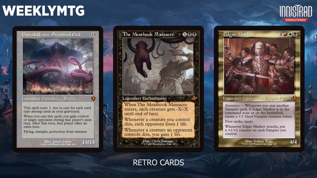 wizards_magicES's tweet photo. Liliana: reina de lo gótico Y de lo retro 🖤
¡Edgar está muy guapo con este tratamiento de Showcase Fang! 🩸
#MTGInnistrad https://t.co/IZzSw7Yzbo