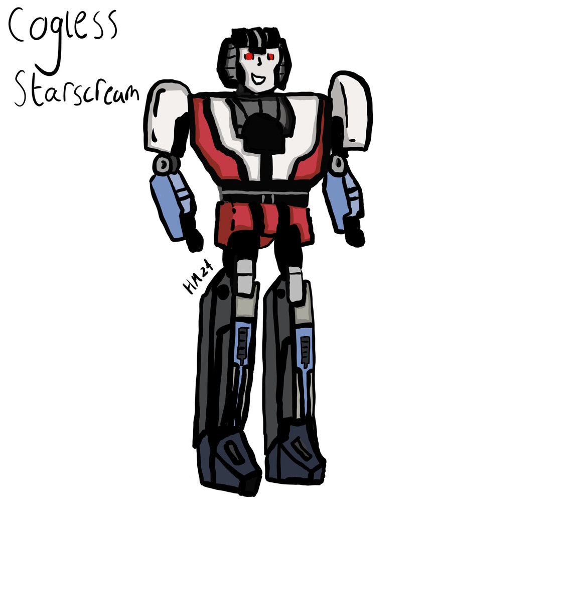 optimusrolls's tweet photo. @cameronjohnh Not sure if this counts as a ‘unique’ design, but this is my take on a cogless TFO Starscream! https://t.co/CXDmmqCeQt