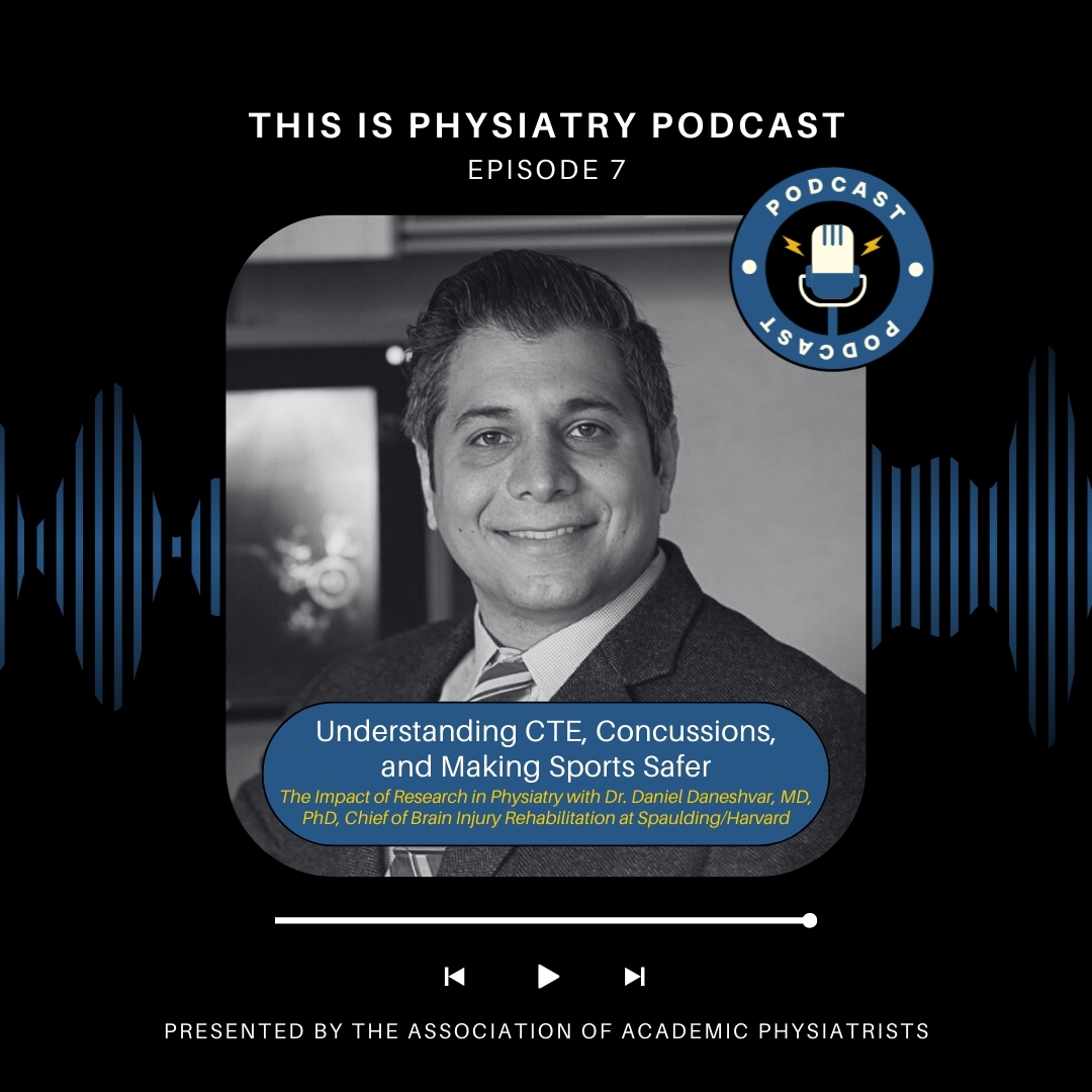 ICYMI: New Episode of the This Is Physiatry Podcast is out! Check out Brian Gu's convo with Dr. Daniel Daneshvar, MD, PhD, Chief of Brain Injury Rehab at <a href="/SpauldingRehab/">Spaulding Rehab</a>, on how we can address CTE &amp; concussions beyond the professional sports sphere 🧠🏈

open.spotify.com/episode/1Vt00s…