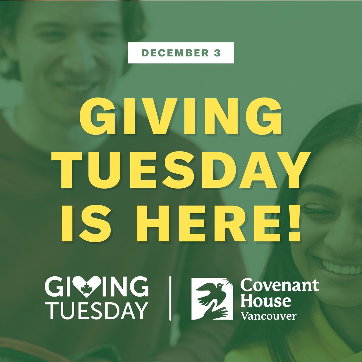 CovenantHouseBC's tweet image. Holidays can be a difficult time for those who are struggling.

Celebrate #GivingTuesday by supporting youth who are experiencing homelessness. 

Learn more about how you can get involved and make a difference, during our Hope for the Holidays campaign: covenanthousebc.org/?p=16808.