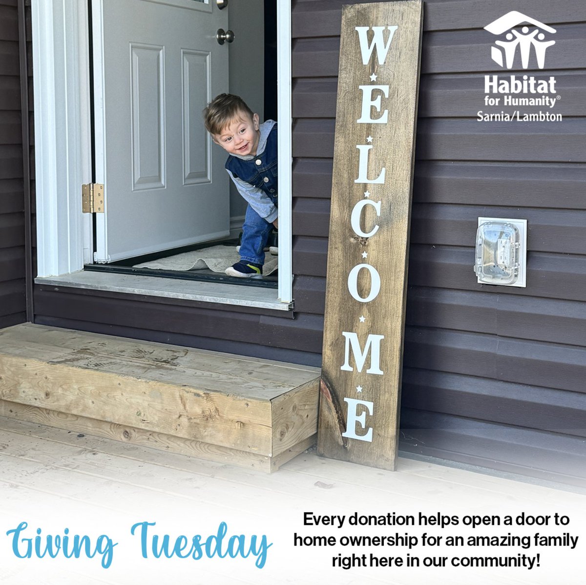 Will you help?

Today is Giving Tuesday and every donation, no matter the size, makes a huge difference in the lives of several families in our community! 

Donate today at habitatsarnia.org/donate and help open a door to affordable home ownership for a family in our community!
