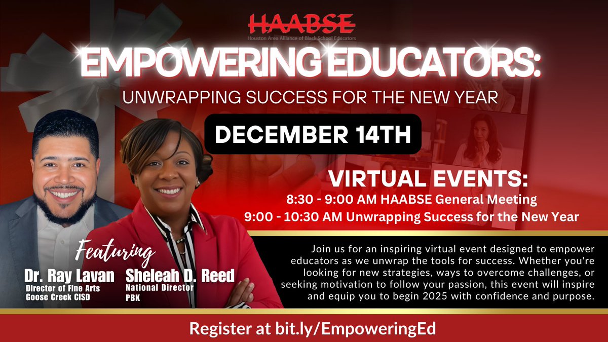 Register Today! Join us for a morning of virtual excellence, thoughtfully designed just for you! HAABSE is dedicated to providing high-quality professional development for educators. Don’t miss this opportunity! bit.ly/EmpoweringEd