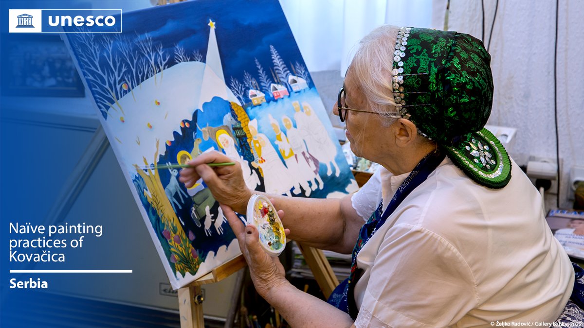 🔴 BREAKING

New inscription on the #IntangibleHeritage List: Naïve painting practices of Kovačica, #Serbia🇷🇸.

Congratulations!

unes.co/19ich #LivingHeritage