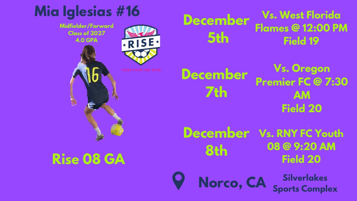 Come watch me and my team play this week!