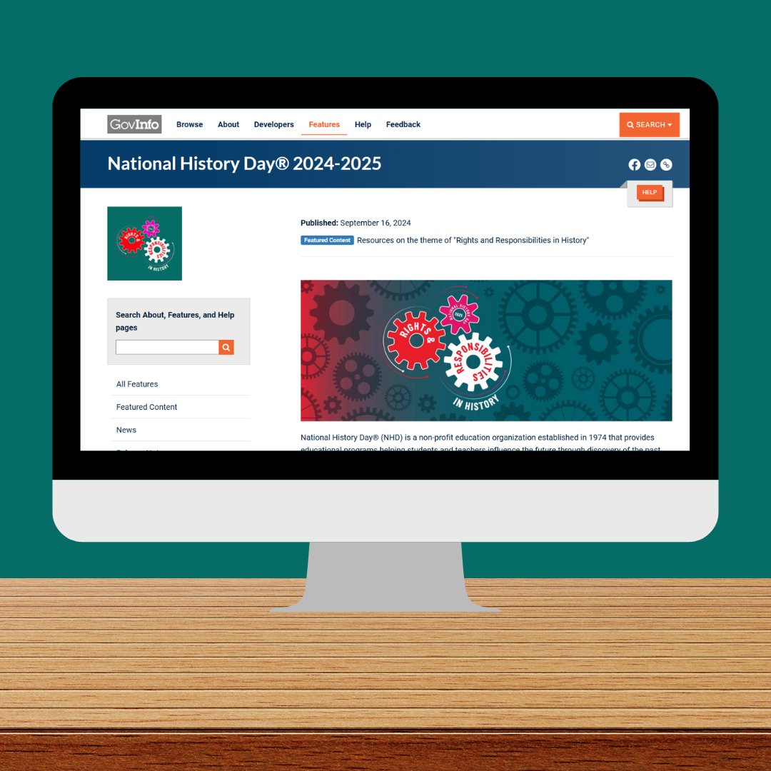 Searching for sources? Check out the sources gathered by GovInfo at govinfo.gov/features/nhd-2…, related to this year's theme. They provide access to official publications from all three branches of the Federal Government to assist with project research. #NHDTips #NHD2025
