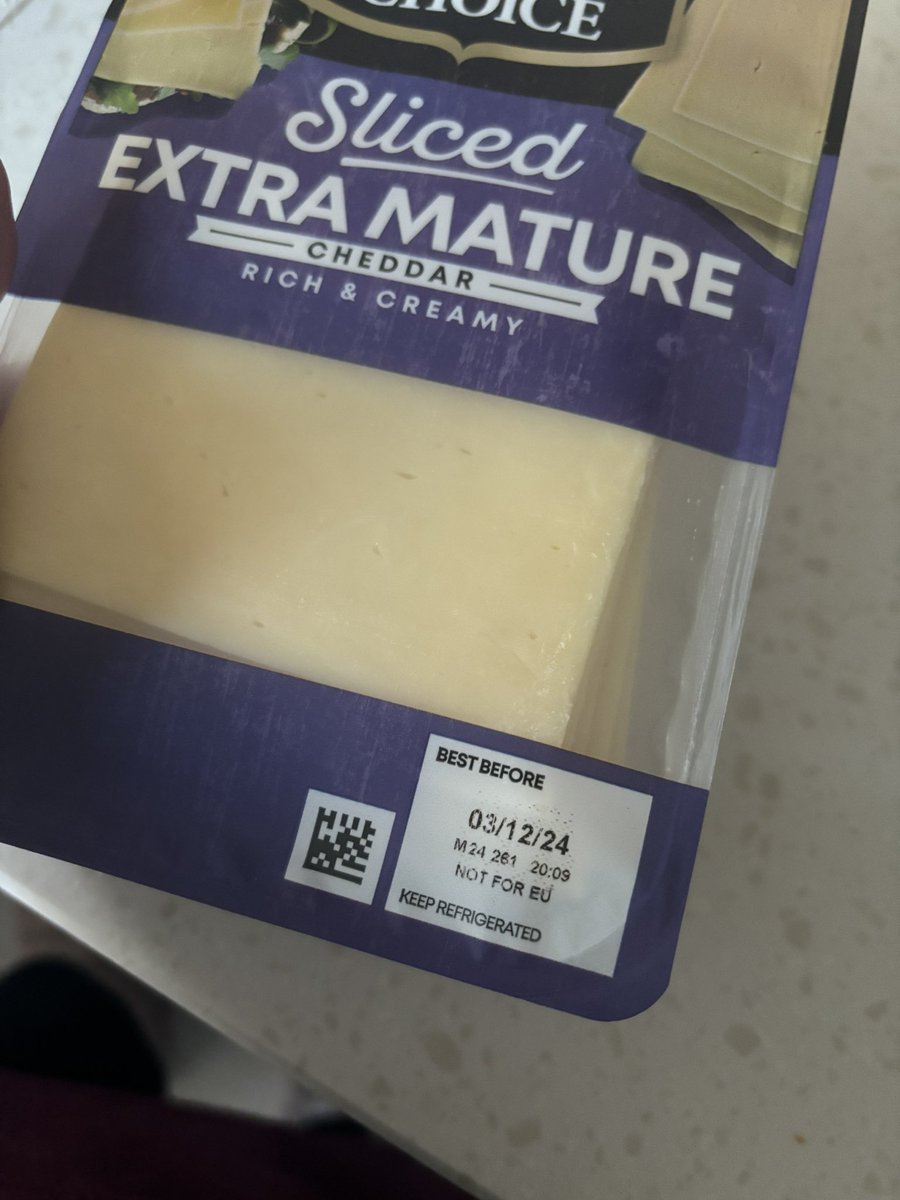TickyMonster's tweet photo. @AsdaServiceTeam I like cheese as much as the next person, but I think it’s a bit much to expect me to finish a whole pack on the same day it is delivered! https://t.co/40On9jzFRC