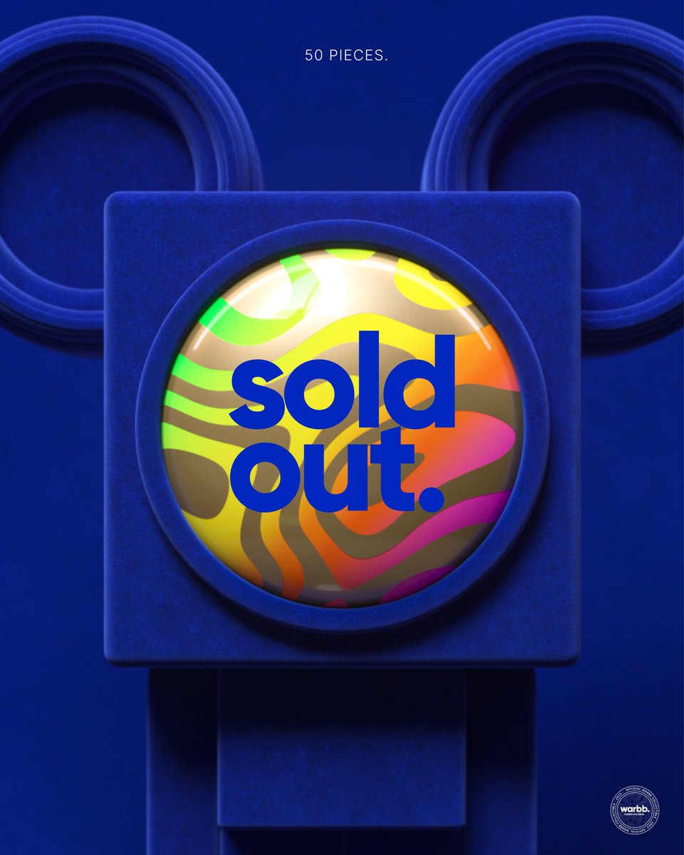 WARBB_ART's tweet photo. The Grizbby bblue Edition SOLD OUT!!!
Faster than I could’ve imagined! 💙🔥 
Thank you all for the incredible support – I’m truly blown away! 🤯🚀✨ 

#grizbbybblue #warbb https://t.co/QnmsRmhpEl