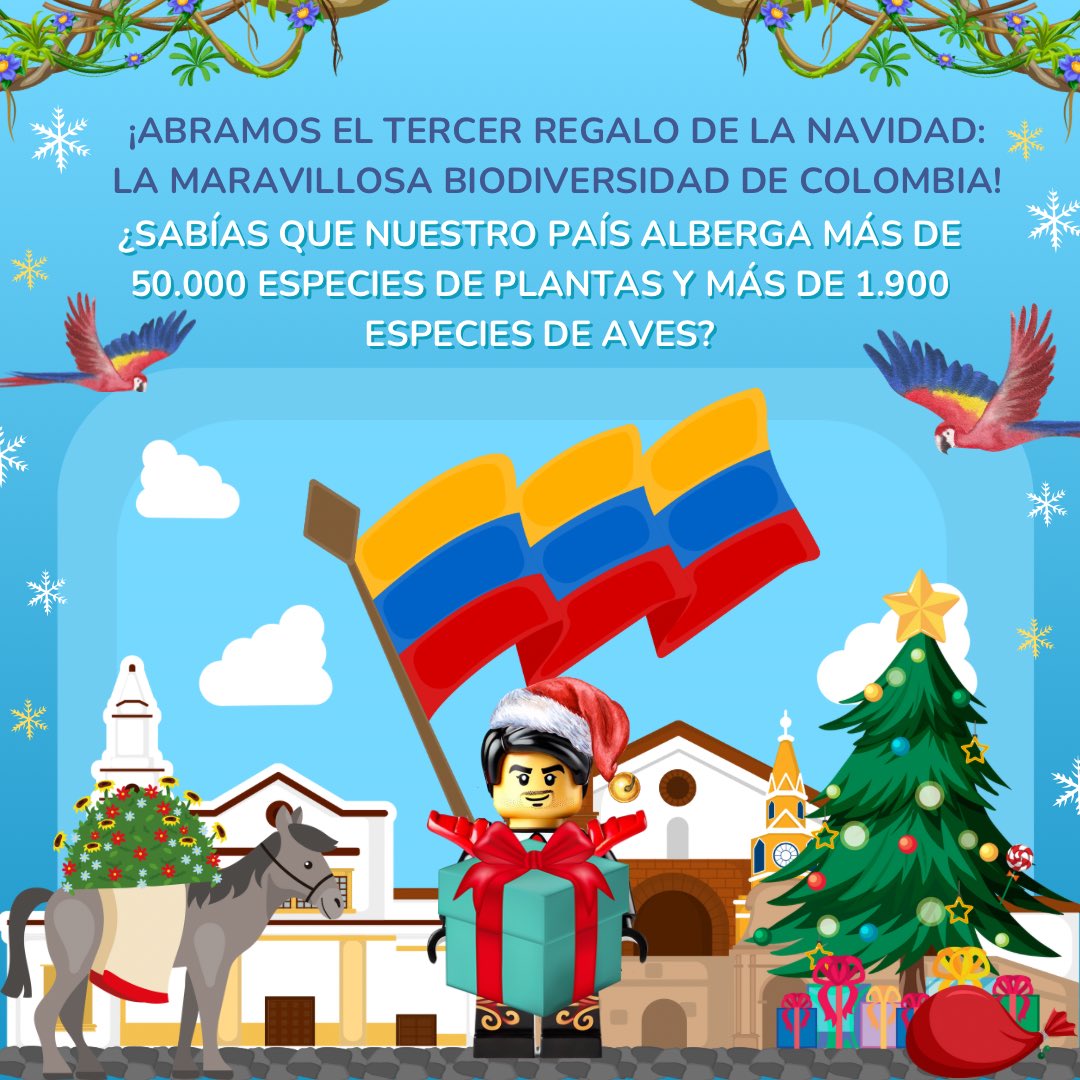 🇨🇴  En el día 3 de nuestro Calendario de Adviento celebramos su riqueza natural. 🌿🐦 ¡Más de 50.000 especies de plantas y 1.900 de aves nos inspiran a construir un futuro más sostenible! ➡️ ¡Sigue nuestro calendario y descubre más sorpresas!  #cop16