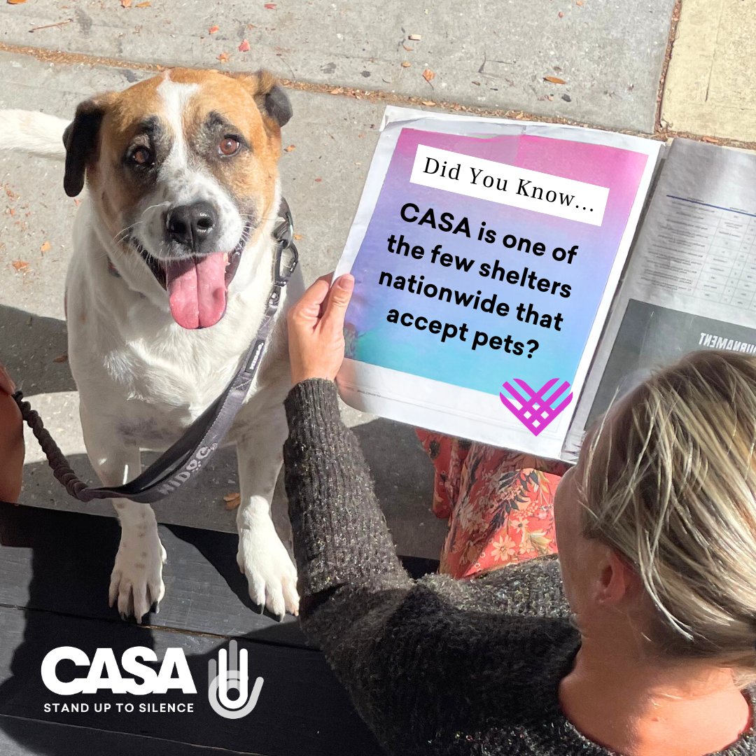 Because pets feel the impact of abuse too 🐾💜Survivors shouldn’t have to leave their pets behind to find safety. 

Support keeping families together and other life-saving services by donating to CASA Pinellas today for #GivingTuesday.

casapinellas.org/event/giving-t…

#GivingTuesday2024