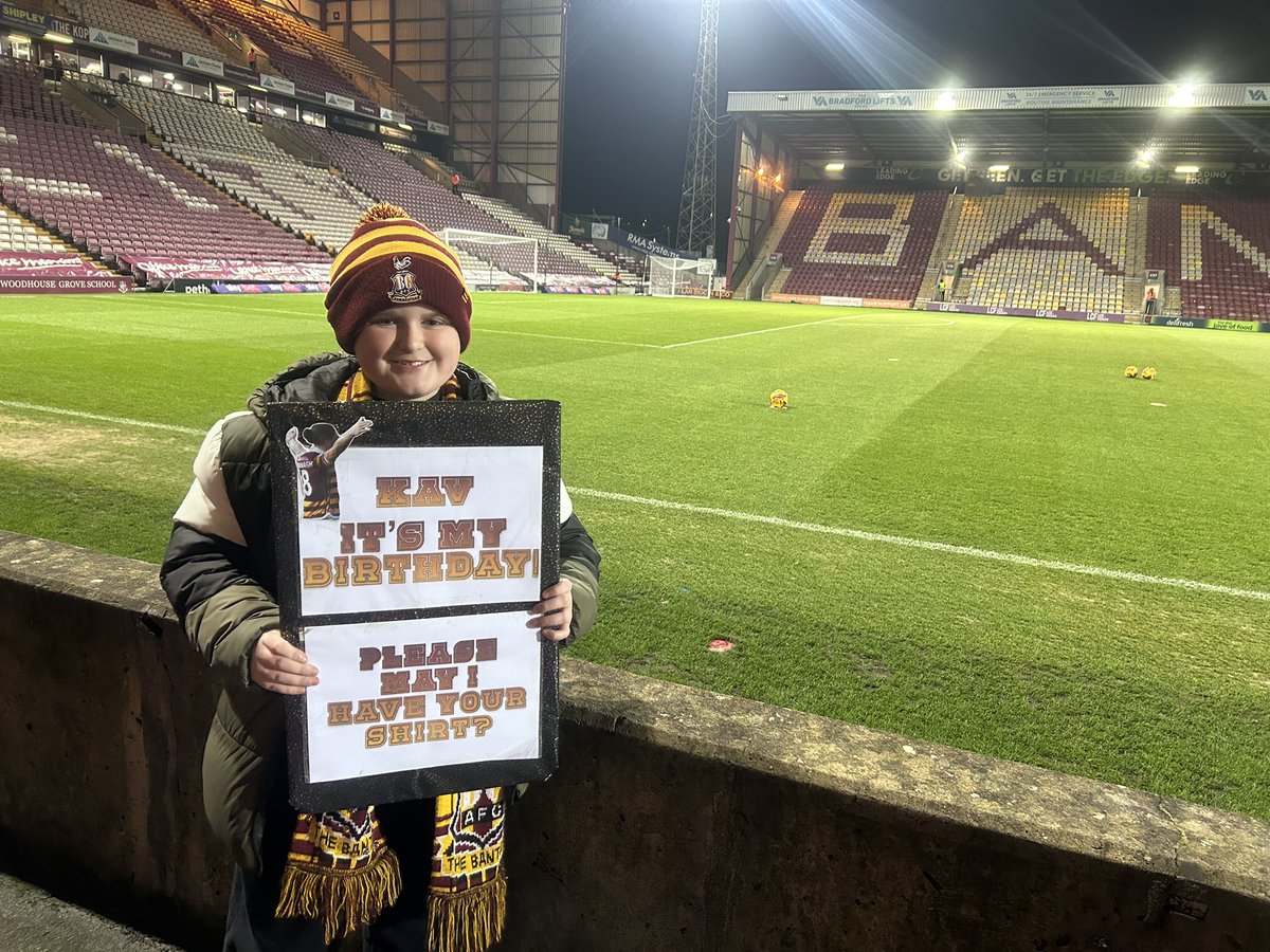 My boy hoping that Kav can help him celebrate tonight! #bcafc