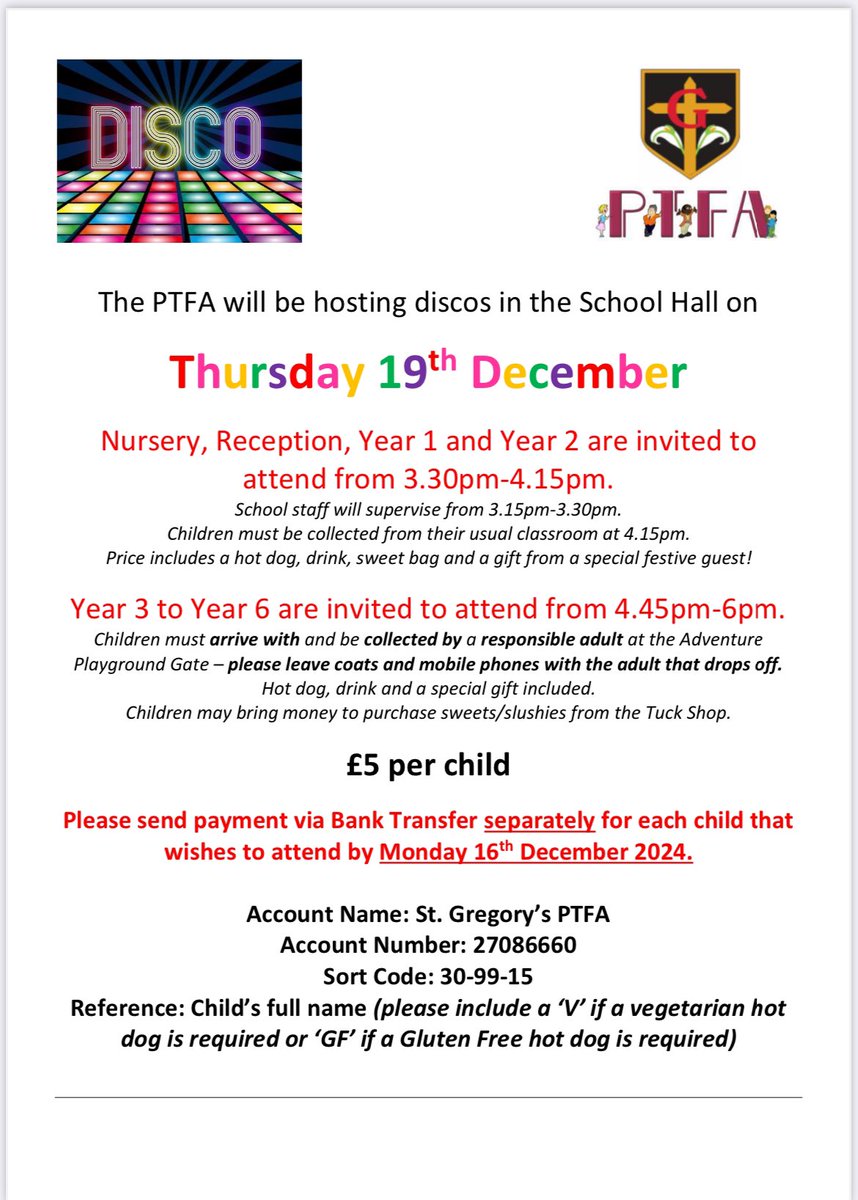 St. Gregory's PTFA tweet media