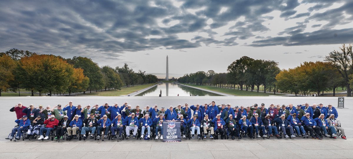 We provide a life-changing trip for Veterans to D.C., visiting the memorials built in their honor. It offers healing, connection, &amp; pride—often "the best day of their lives." Donate #GivingTuesday to honor our Vets! #HonorFlight #GivingTuesday bit.ly/GSLHF24EOY