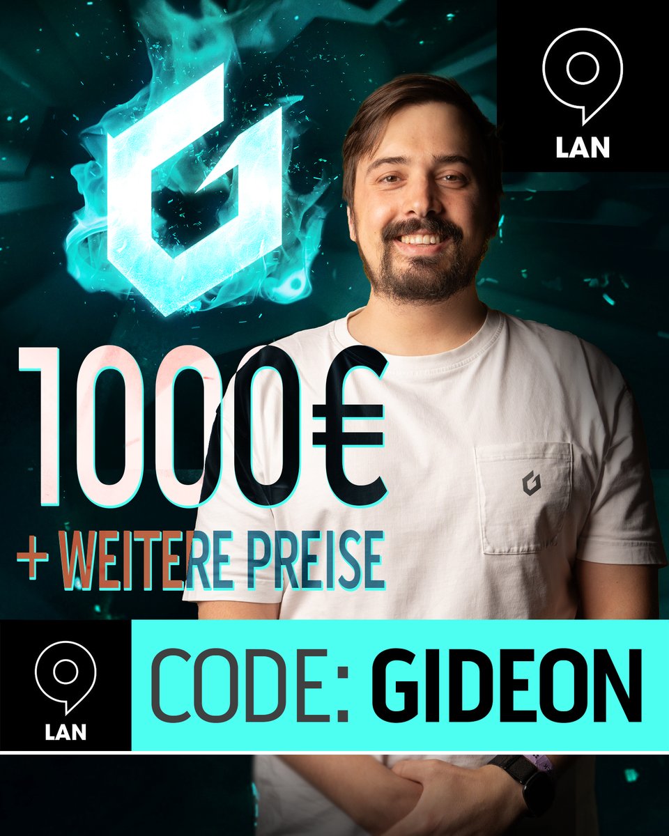 🚨PUBG LAN Alert 🚨

Ich freue mich, ein Squad PUBG Turnier auf der <a href="/GamescomLAN/">gamescom LAN</a> 2025 anzukündigen.

- 1000 € min. - Prize Pool 💸
- + Sachpreise 
- Format je nach Team-Anzahl
- Zusätzlich Solo + Duo Events

Ticket Link im ersten Kommentar. DRINGEND Code: GIDEON verwenden!