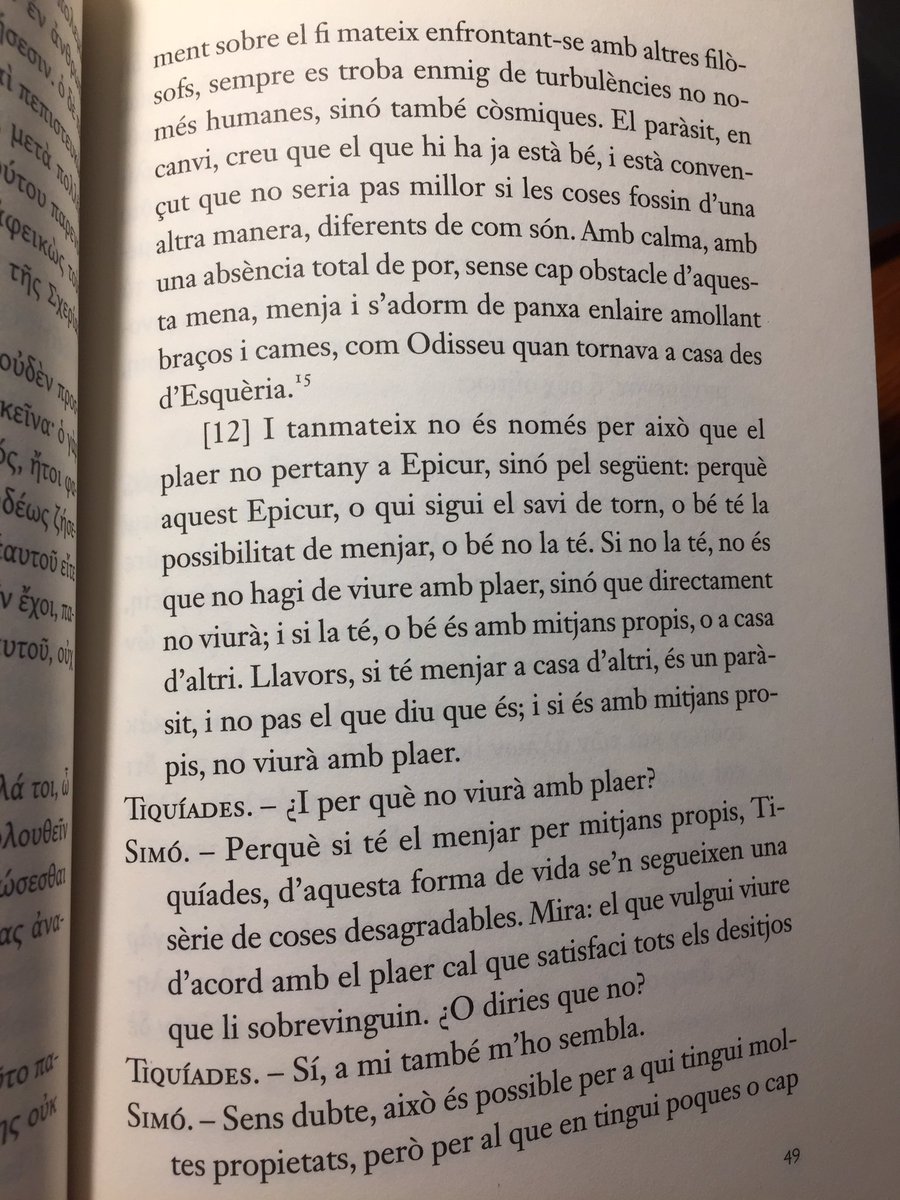 tolosanus's tweet photo. Un dels grans moments del Paràsit de Llucià de Samòsata, amb sil·logisme inclòs! Per llegir les altres pàgines l'heu de COMPRAR https://t.co/oRu8RhNs4m