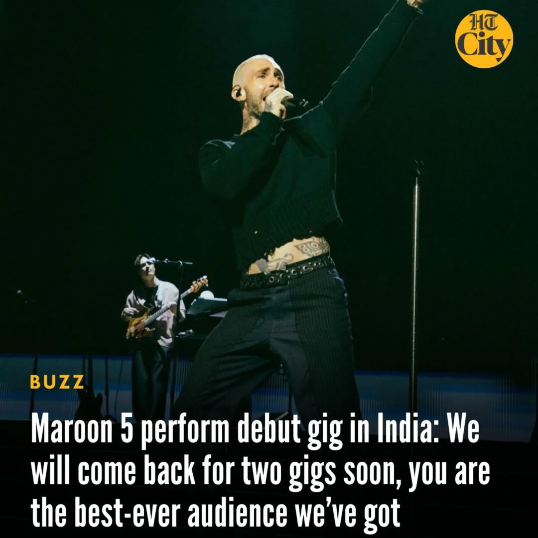 HT City (@htcity) on Twitter photo “Thank you! Whatever we are is because of you,” said <a href="/Maroon5/">Maroon 5</a> frontman #AdamLevine, as the Grammy-winning pop rock band performed their debut gig in India. They promised their fans to return to India soon.
hindustantimes.com/htcity/cinema/…
#Maroon5 <a href="/adamlevine/">Adam Levine</a>
✍️ <a href="/soumyavajpayee/">Soumya Vajpayee</a> “Thank you! Whatever we are is because of you,” said <a href="/Maroon5/">Maroon 5</a> frontman #AdamLevine, as the Grammy-winning pop rock band performed their debut gig in India. They promised their fans to return to India soon.
hindustantimes.com/htcity/cinema/…
#Maroon5 <a href="/adamlevine/">Adam Levine</a>
✍️ <a href="/soumyavajpayee/">Soumya Vajpayee</a>