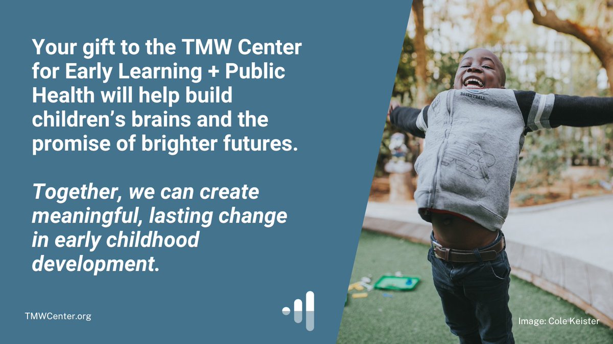 Looking to support children's early learning  this #GivingTuesday? A gift to the TMW Center will allow us to reach more parents &amp; caregivers across the country—helping them optimize the foundational brain development of the kiddos in their lives. tinyurl.com/yww9e5at
