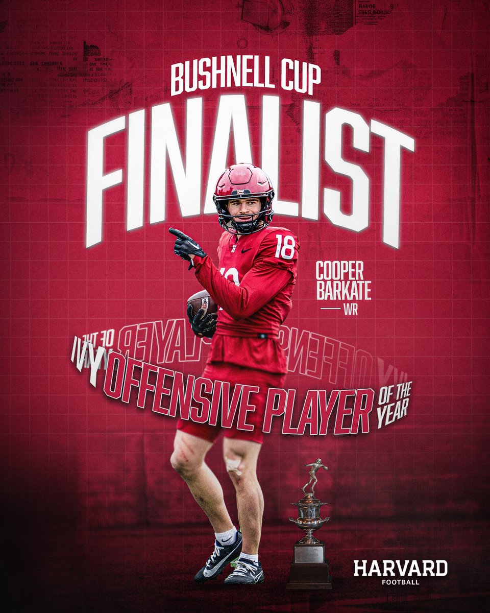 Cooper Barkate aka Bushnell Cup finalist.

🗞️ tinyurl.com/26qozadb

#OneCrimson #GoCrimson