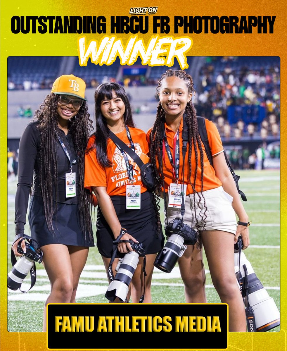 The 2024 Light On Outstanding HBCU Football Photography Award Goes To FAMU Athletics Media Team! 🏆 🐍