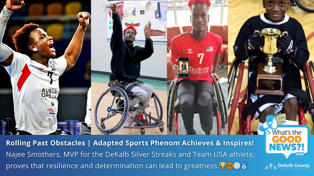 📢 #WhatsTheGoodNewsDCSD? 📰🎉 - Rolling Past Obstacles: Adaptive Sports Phenom Achieves &amp; Inspires! 👨‍🦽🏆

At 17, Najee Smothers is breaking barriers and records! Born with spina bifida and overcoming challenges with determination, Najee began his adapted sports journey at age