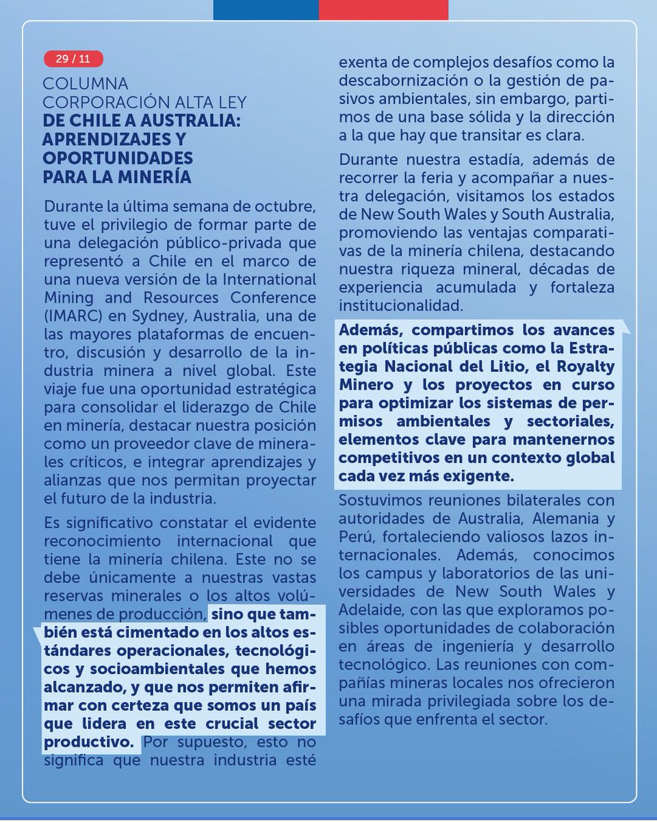 Ministerio de Minería de Chile tweet media