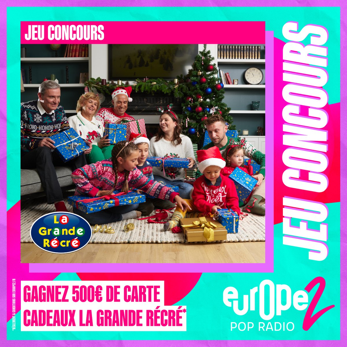 Europe2's tweet image. Europe 2 prépare Noël avec vous les amis ! 🤩
Tentez de gagner 500 euros de carte cadeaux La Grande Récré 🥰 Pour cela, c'est très simple ! Il vous suffit de LIKER, COMMENTER et RT ce tweet 🥳

Bonne chance les amis🍀