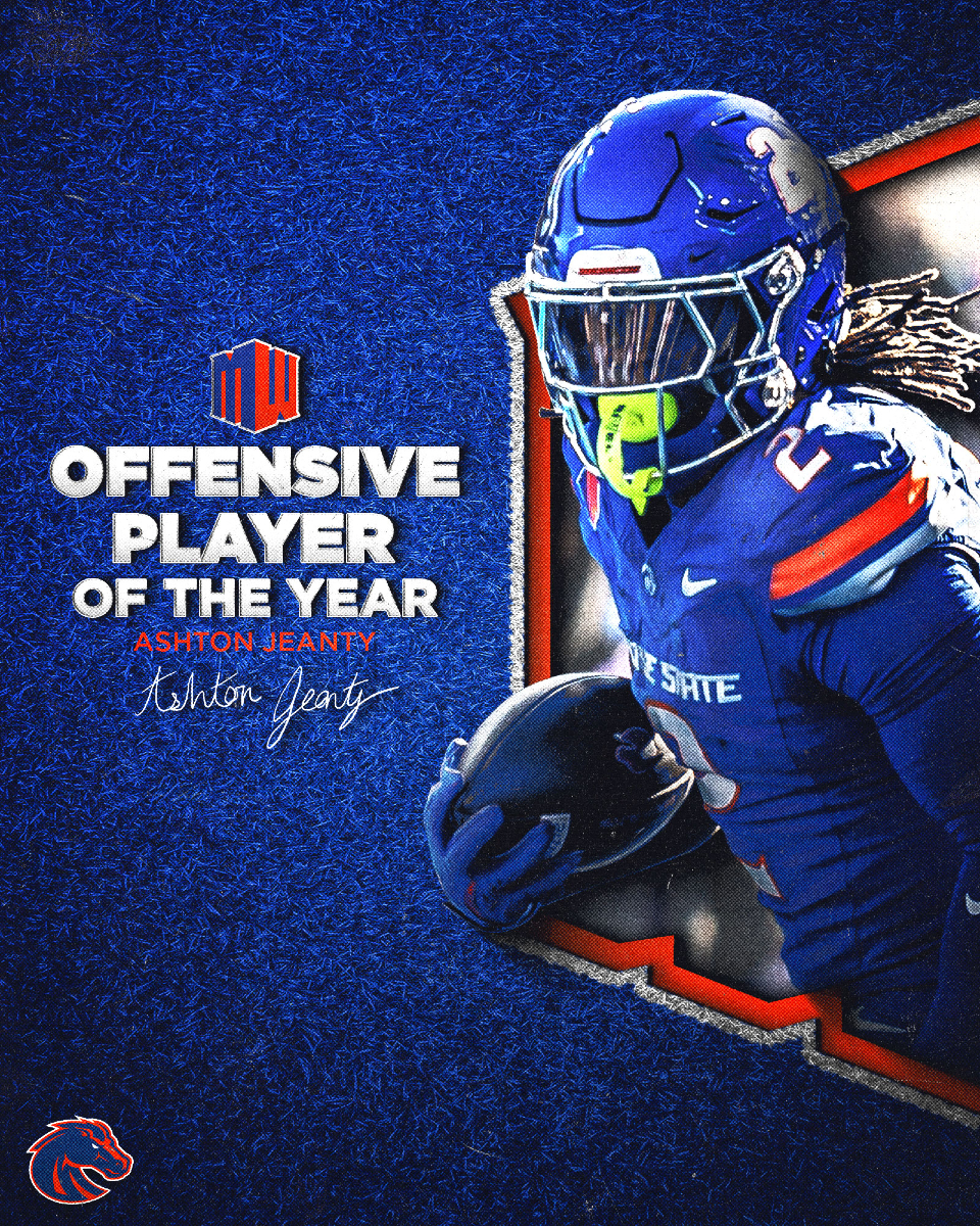 The 2024 Mountain West Offensive Player of the Year 

🏆 𝗔𝘀𝗵𝘁𝗼𝗻 𝗝𝗲𝗮𝗻𝘁𝘆

#BleedBlue | #BuiltDifferent | #HEI2MAN