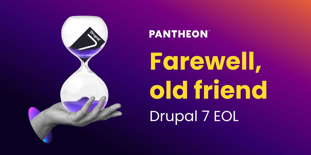 getpantheon's tweet image. After 14 amazing years, it&apos;s time to bid farewell to #Drupal 7. Here’s a final toast (and a few heartfelt words) from Co-Founder &amp;amp; CSO @outlandishjosh 🥂

ow.ly/CZmz50U72qT