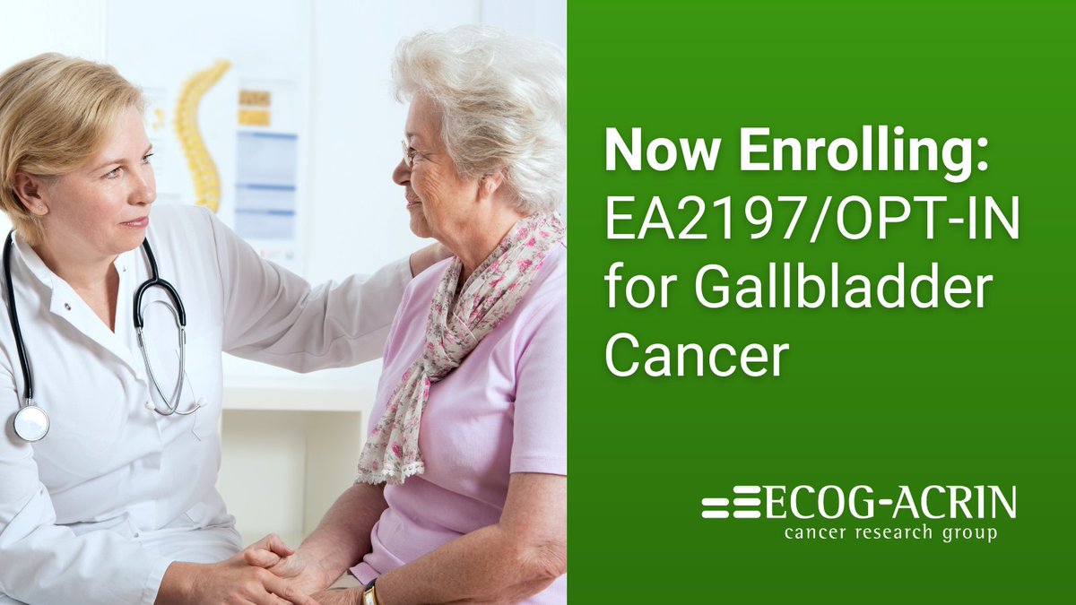 eaonc's tweet photo. .@skmaithel of @WinshipAtEmory is leading EA2197/OPT-IN, a #ClinicalTrial for patients with incidentally discovered stage 2-3 #GallbladderCancer. Find more information here: https://t.co/CVVWnwVl0R #gicsm https://t.co/cIixJtBioD
