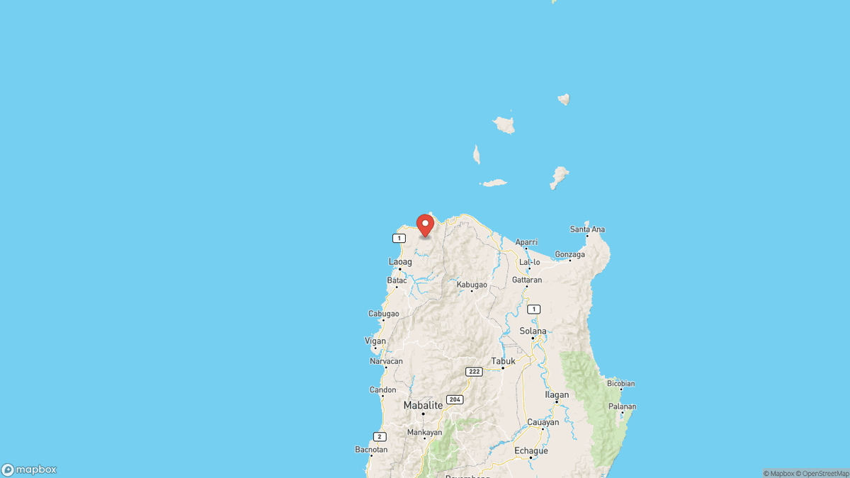 QuakeAlerts's tweet photo. A magnitude 5.6 earthquake took place 22km NNW of Pasuquin, Philippines at 18:54 UTC (6 minutes ago). The depth was 10km and was reported by GFZ. #earthquake #earthquakes #Pasuquin #Philippines https://t.co/TAQGMGPiLd
