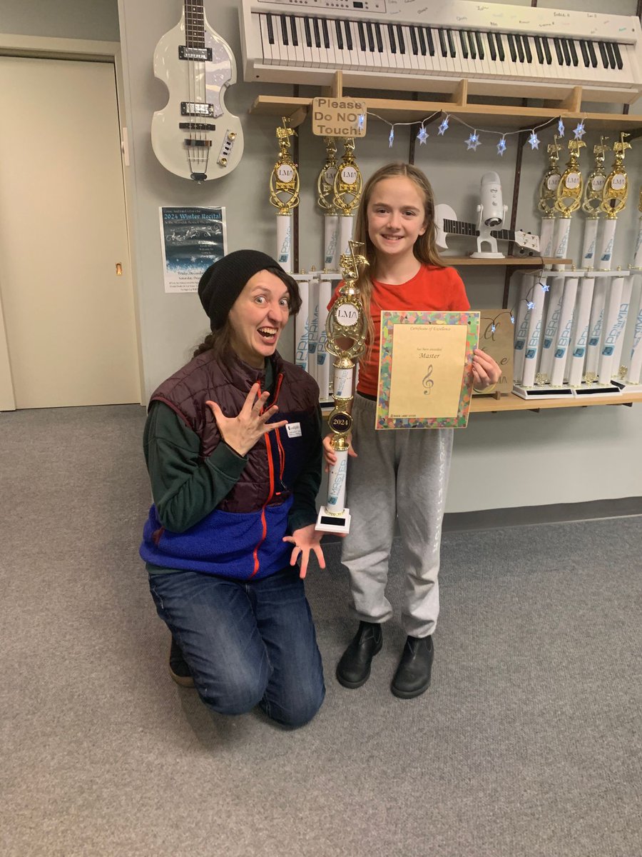 LMA_YQL's tweet photo. Congratulations to Haley for passing the Master Musical Ladder Test! That’s 3+ years of lessons! Great Job! 🎶🎉 https://t.co/w2NBdz38nm