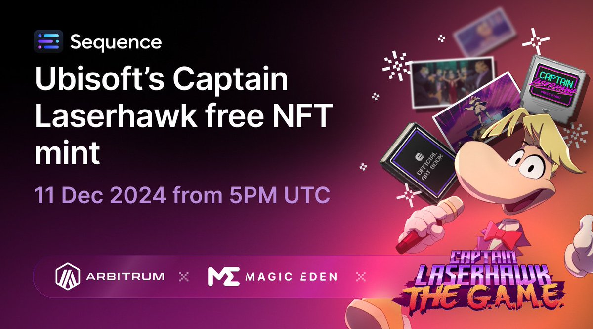 ⏰ The countdown begins: the biggest drop of the YEAR is almost here! 😲

Don’t miss the <a href="/EdenOnline_exe/">Captain Laserhawk Universe 🦅</a> Niji Warrior FREE mint on Dec 11, 2024

From Netflix's Captain Laserhawk: A Blood Dragon Remix to Ubisoft's crossover universe, this is where iconic IPs meet web3 gaming.