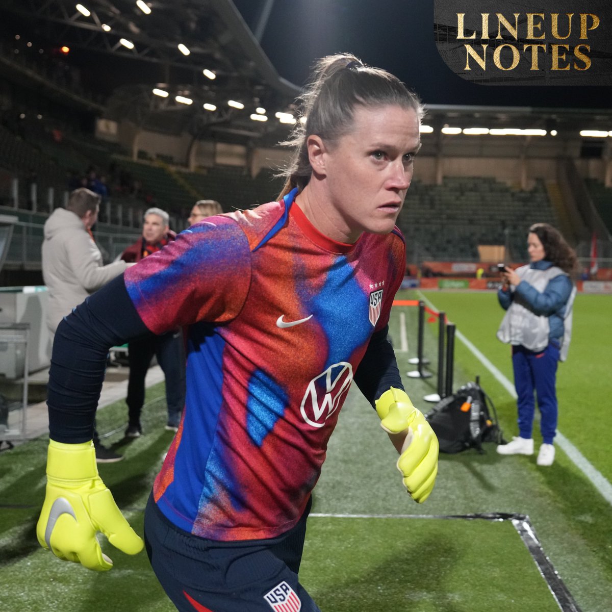 USWNT's tweet photo. One last game to close an incredible international career for Alyssa Naeher 👏

Lineup Notes » https://t.co/pGQmi1jZtL https://t.co/nk9Iynmbjy