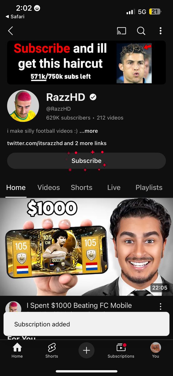 JusticeUnite12's tweet photo. @itsrazzhd Done hope I win https://t.co/3BKTcEgvnd