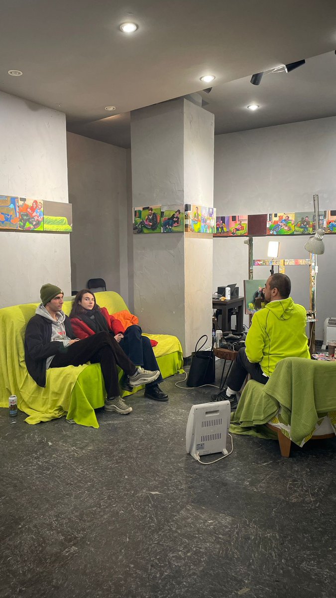 sebiacob's tweet photo. So this how it concludes my painting exhibition. I have painted about 55 portraits of various friends end visitors to my show! Thank you all for the support! https://t.co/Igprw0oMxF