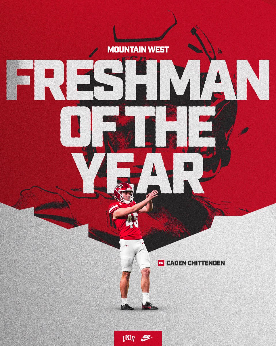 UNLV Football (@unlvfootball) on Twitter photo ๐๐ ๐
๐ซ๐๐ฌ๐ก๐ฆ๐๐ง ๐๐ฅ๐๐ฒ๐๐ซ ๐จ๐ ๐ญ๐ก๐ ๐๐๐๐ซ
<a href="/CadenChittenden/">Caden Chittenden</a> | <a href="/MountainWest/">Mountain West</a> ๐๐ ๐
๐ซ๐๐ฌ๐ก๐ฆ๐๐ง ๐๐ฅ๐๐ฒ๐๐ซ ๐จ๐ ๐ญ๐ก๐ ๐๐๐๐ซ
<a href="/CadenChittenden/">Caden Chittenden</a> | <a href="/MountainWest/">Mountain West</a>