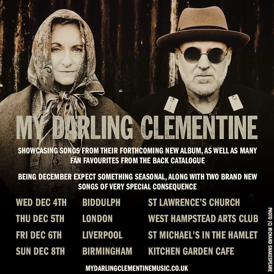 My Darling Clementine (@my_darling_clem) on Twitter photo The <a href="/My_Darling_Clem/">My Darling Clementine</a> December tour starts tomorrow. Join us for a deep dive into our back catalogue and some brand new songs too. Also tunes from the pen of Joe Henry, Alan Hull, Loretta Lynn, Adrianne Lenker, and Elvis Costello. Tickets at mydarlingclementinemusic.co.uk/shows/ The <a href="/My_Darling_Clem/">My Darling Clementine</a> December tour starts tomorrow. Join us for a deep dive into our back catalogue and some brand new songs too. Also tunes from the pen of Joe Henry, Alan Hull, Loretta Lynn, Adrianne Lenker, and Elvis Costello. Tickets at mydarlingclementinemusic.co.uk/shows/