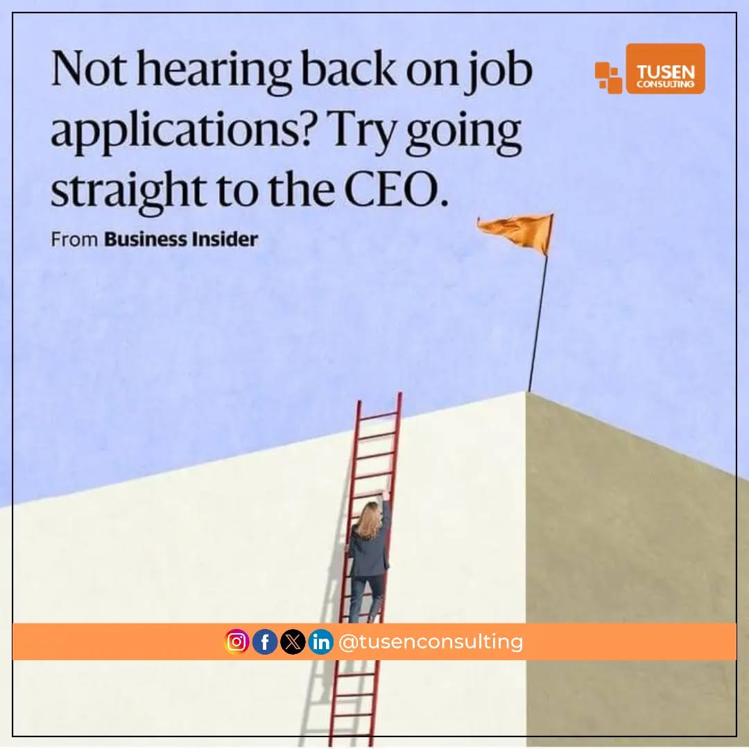 TusenConsulting's tweet photo. We have seen rare cases where this has worked, but it's a bold move if you should ask us. Sometimes, you just have faith and take the leap. 
Just make sure your CV and pitch are CEO-ready before you knock on that door. https://t.co/LUTxcRzs1j
