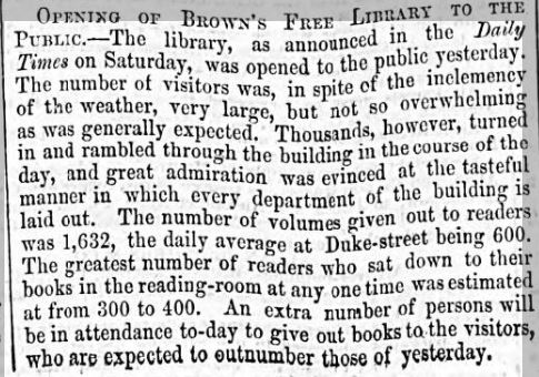 Liverpool1207's tweet photo. #Liverpool OTD - 1860: The William Brown Free Library is opened to the public https://t.co/WF2YsVfdkm