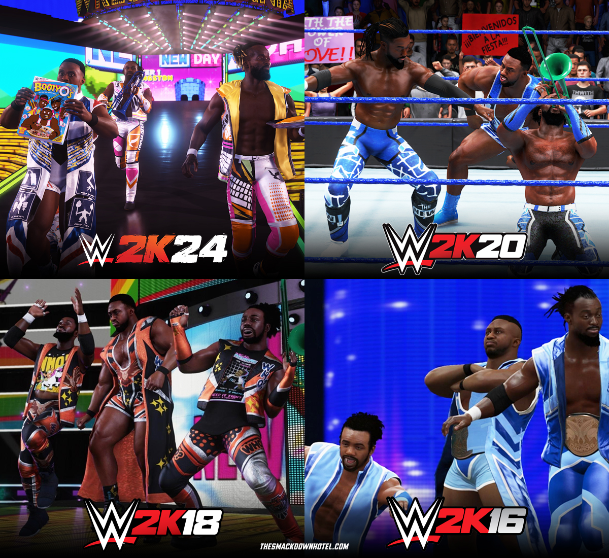 The New Day through the years 🎺

#WWE2K24