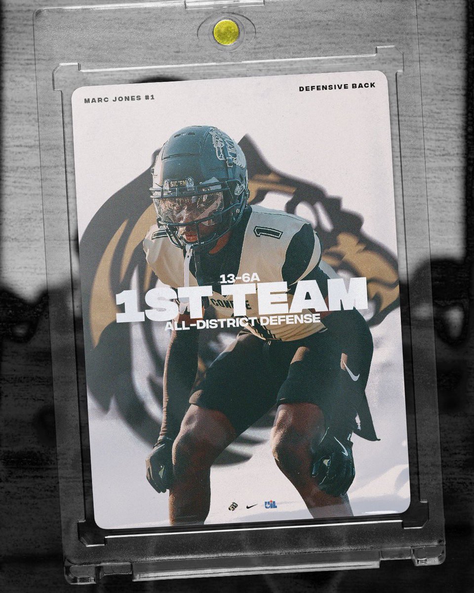 Marc Jones Jr (@_marcjones) on Twitter photo Blessed To Announce That I Have Been Selected To 1st Team All District Defense 13-6A
<a href="/ConroeTigersFB/">Conroe Tiger Football</a> Blessed To Announce That I Have Been Selected To 1st Team All District Defense 13-6A
<a href="/ConroeTigersFB/">Conroe Tiger Football</a>