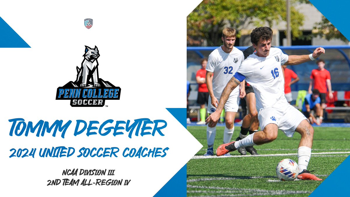 After a stellar Fall season, Tommy DeGeyter becomes our first ever United Soccer Coaches all-region player after earning a 2nd team nod as a defender!! #goonuPCTwildcats #destructionzone #upthePCTwildcats #KickinitWithPCT #d3soccer #d3soc