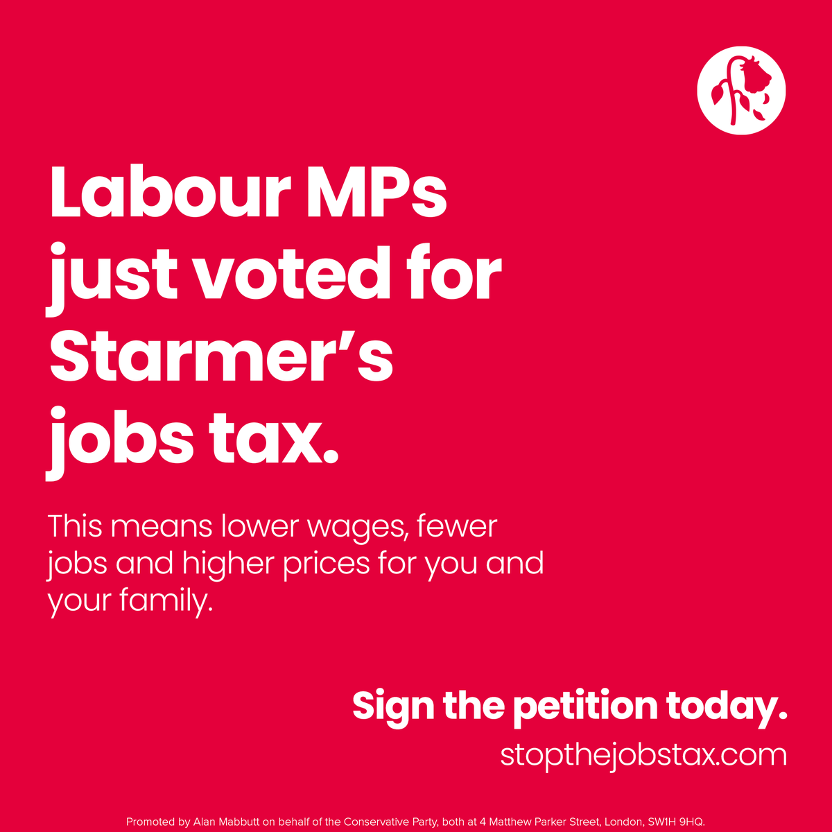 BREAKING: Labour have just voted to raise taxes for millions of working people.

Keir Starmer and Rachel Reeves couldn't even be bothered to turn up. They got their MPs to do their dirty work for them.

Sign the petition: stopthejobstax.com
